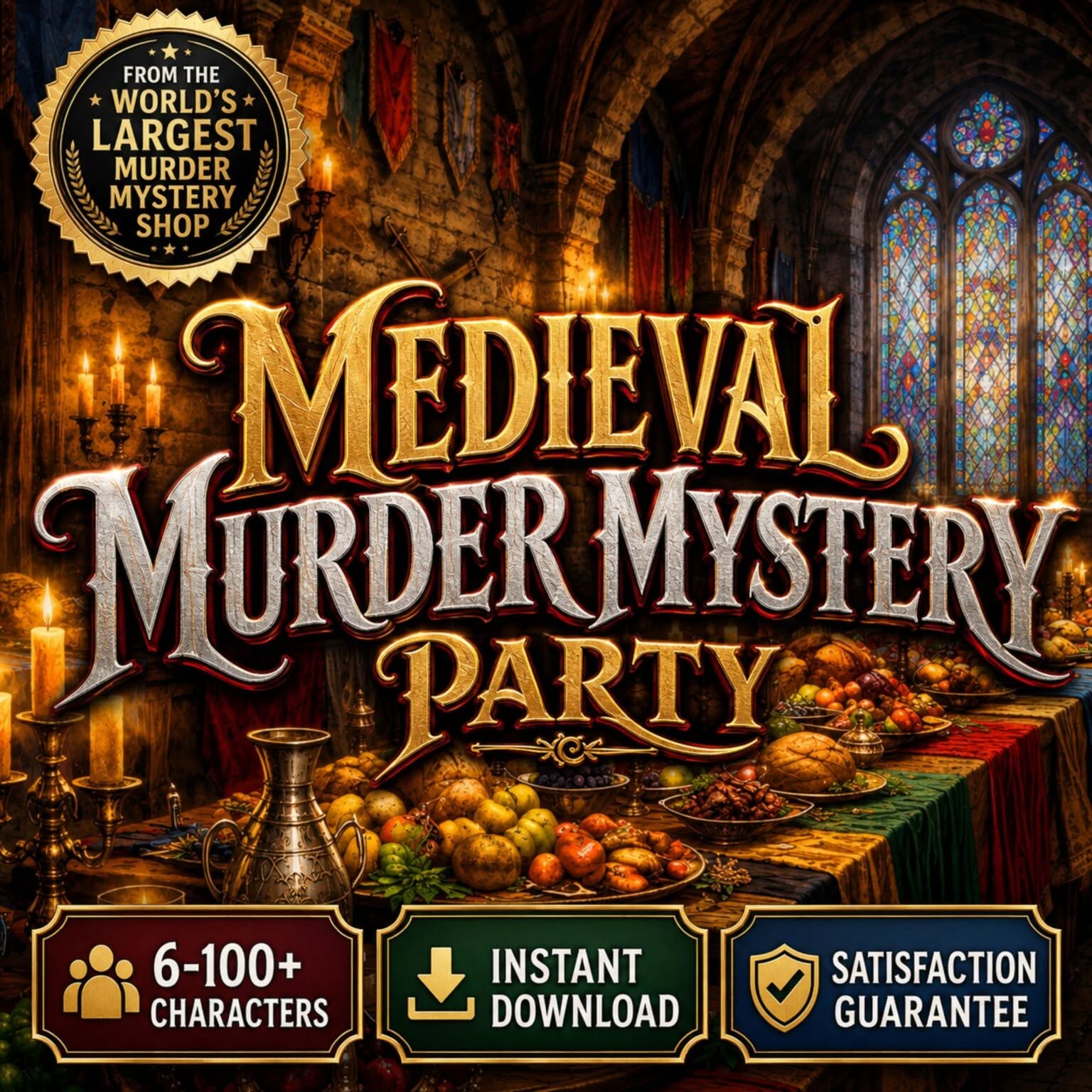 Interactive Medieval Murder Mystery Party Kit | Medieval Mystery Game