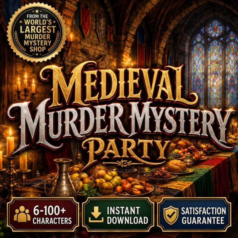 Interactive Medieval Murder Mystery Party Kit | Medieval Mystery Game