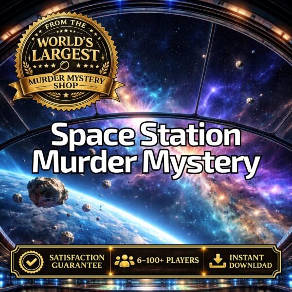 Space Station Murder Mystery Party Game for Teens, Families