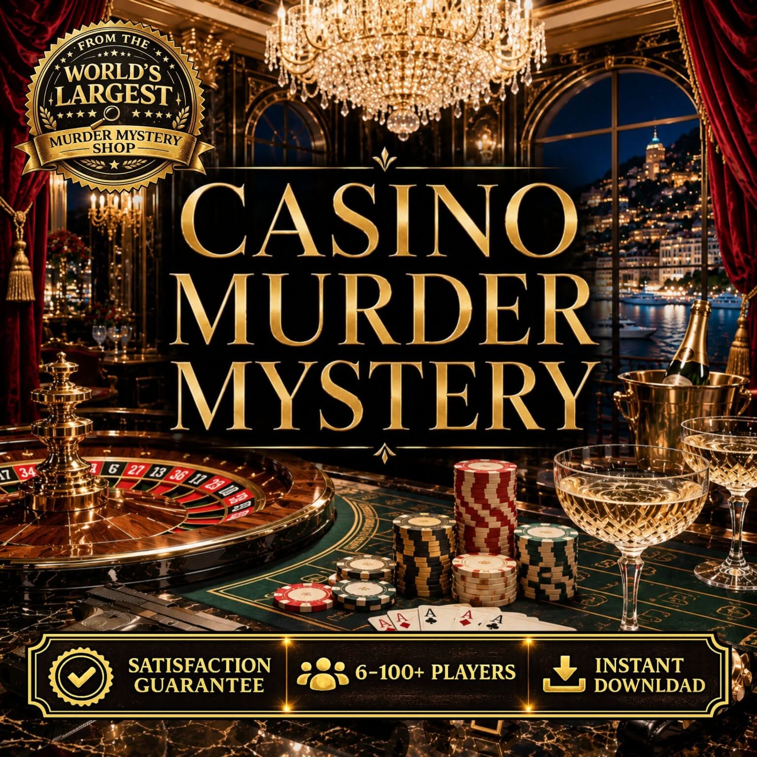 Monte Carlo Casino Murder Mystery Party Game for Adults