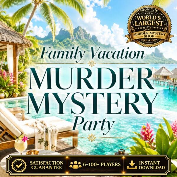 Tropical Resort Murder Mystery Party Game for Adults