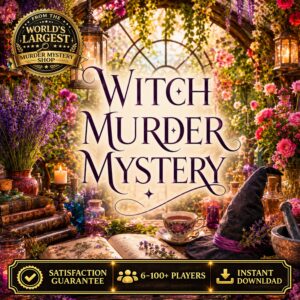 Family Friendly Witch Murder Mystery Party Game for Teens & Adults
