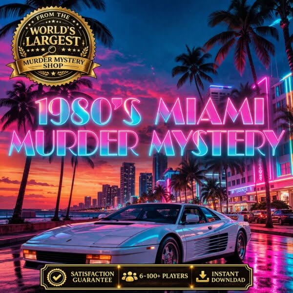 Miami 80s Murder Mystery Party Game