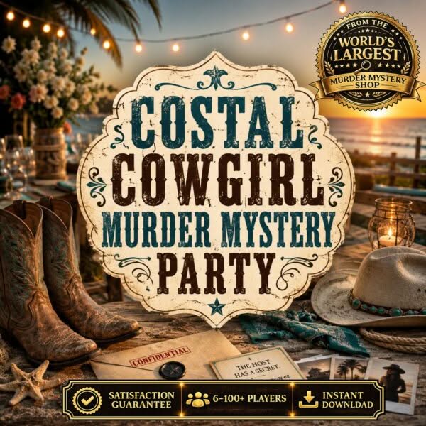 Coastal Cowgirl Murder Mystery Party | Last Toast on the Coast Game