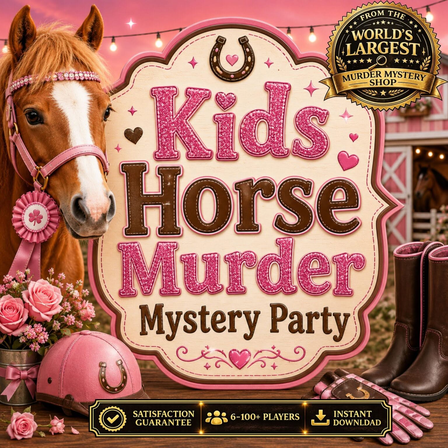 Horse Birthday Party Mystery Game for Kids