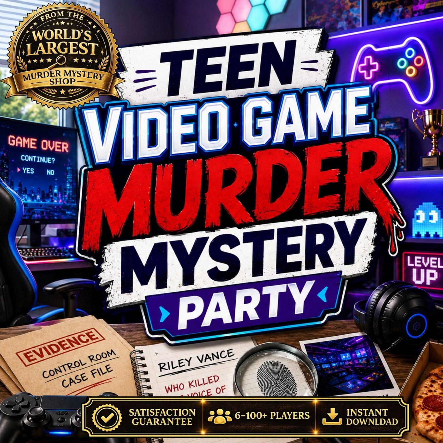 Video Game Murder Mystery Party Game for Teens