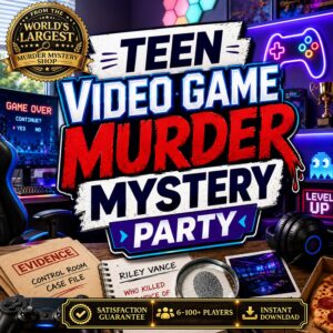 Video Game Murder Mystery Party Game for Teens