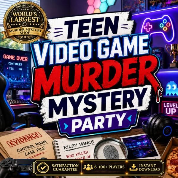 Video Game Murder Mystery Party Game for Teens