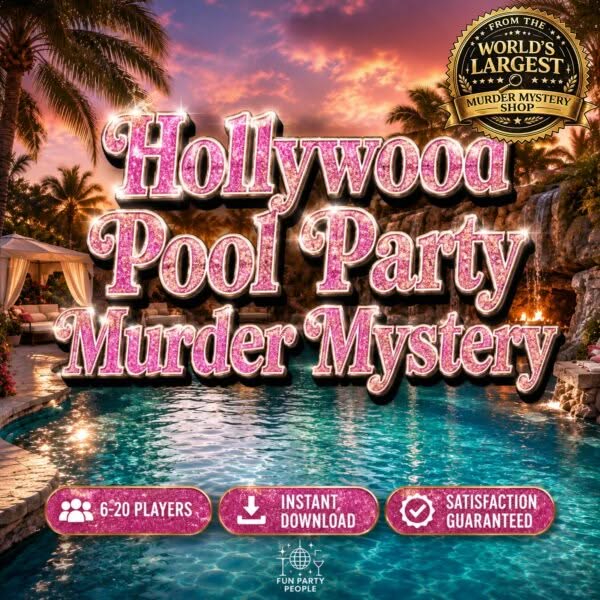 Hollywood Pool Party Murder Mystery Party Game