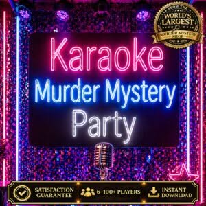 Karaoke Murder Mystery Party Kit for Teens and Adults
