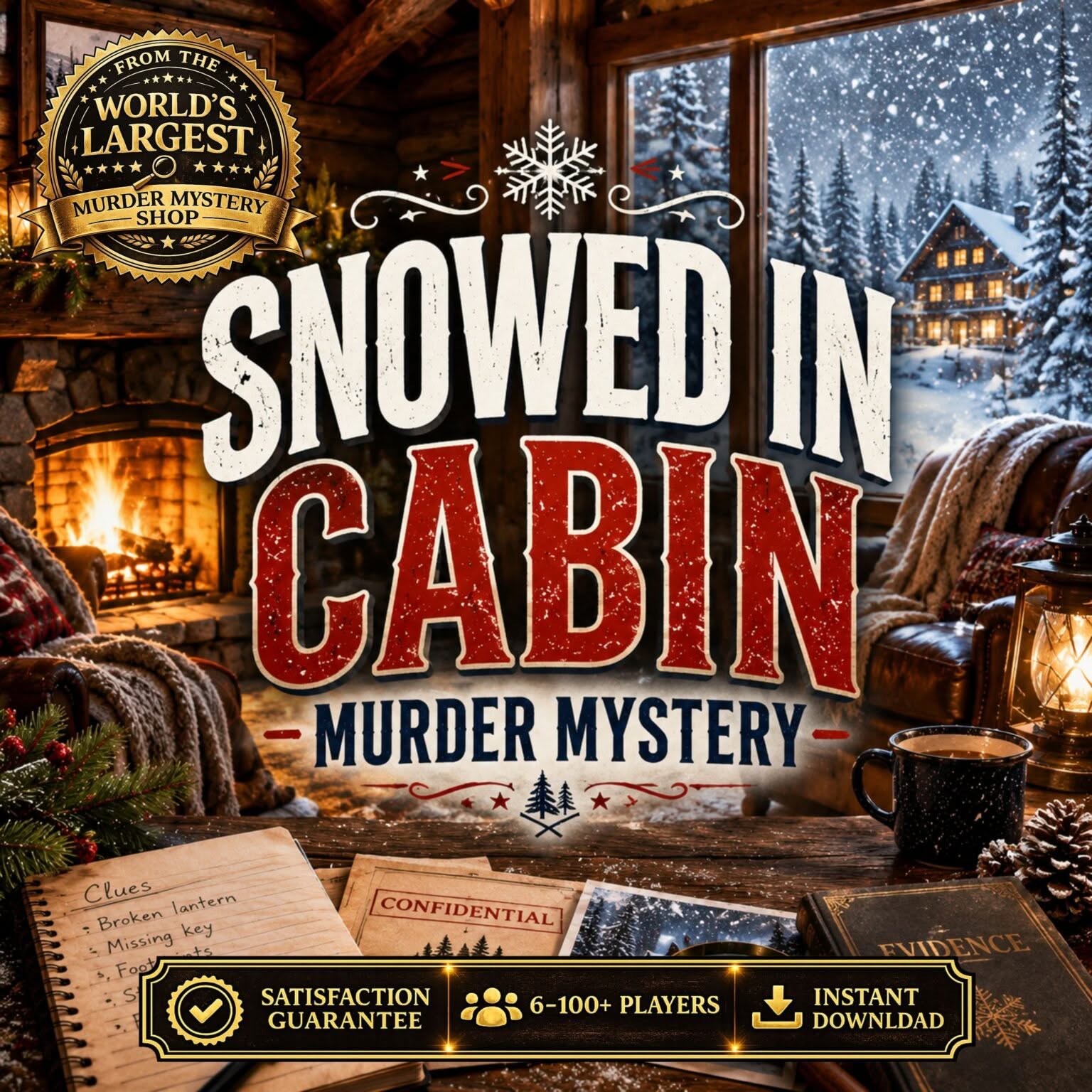 Snowed In Cabin Murder Mystery Game