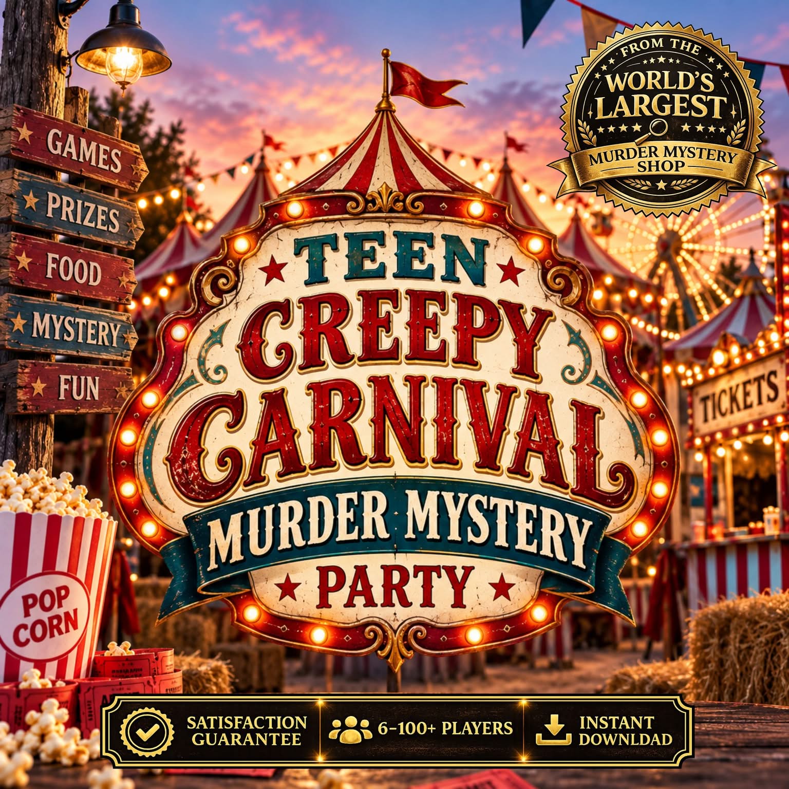 Teen Murder Mystery Game: Creepy Carnival Halloween Mystery for Ages 12+