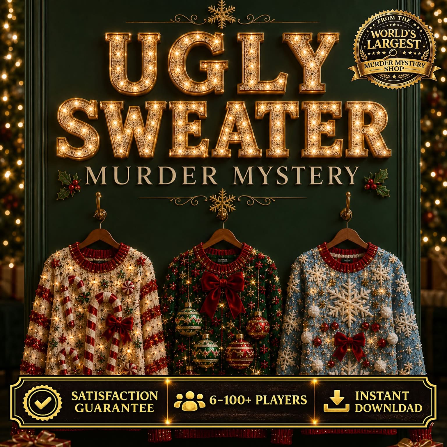 Ugly Sweater Murder Mystery Game | Printable Christmas Party Game