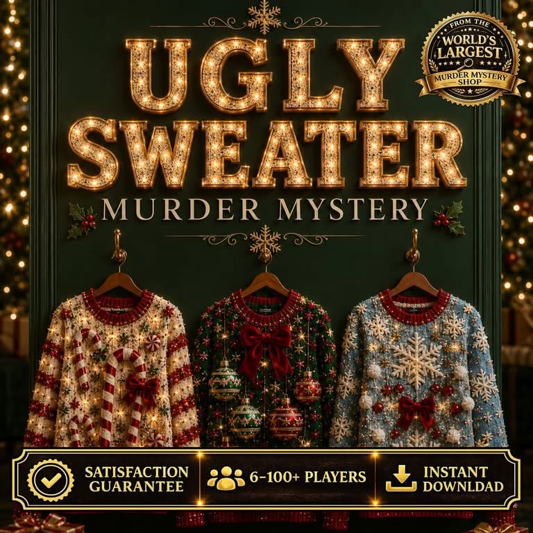 Ugly Sweater Murder Mystery Game | Printable Christmas Party Game