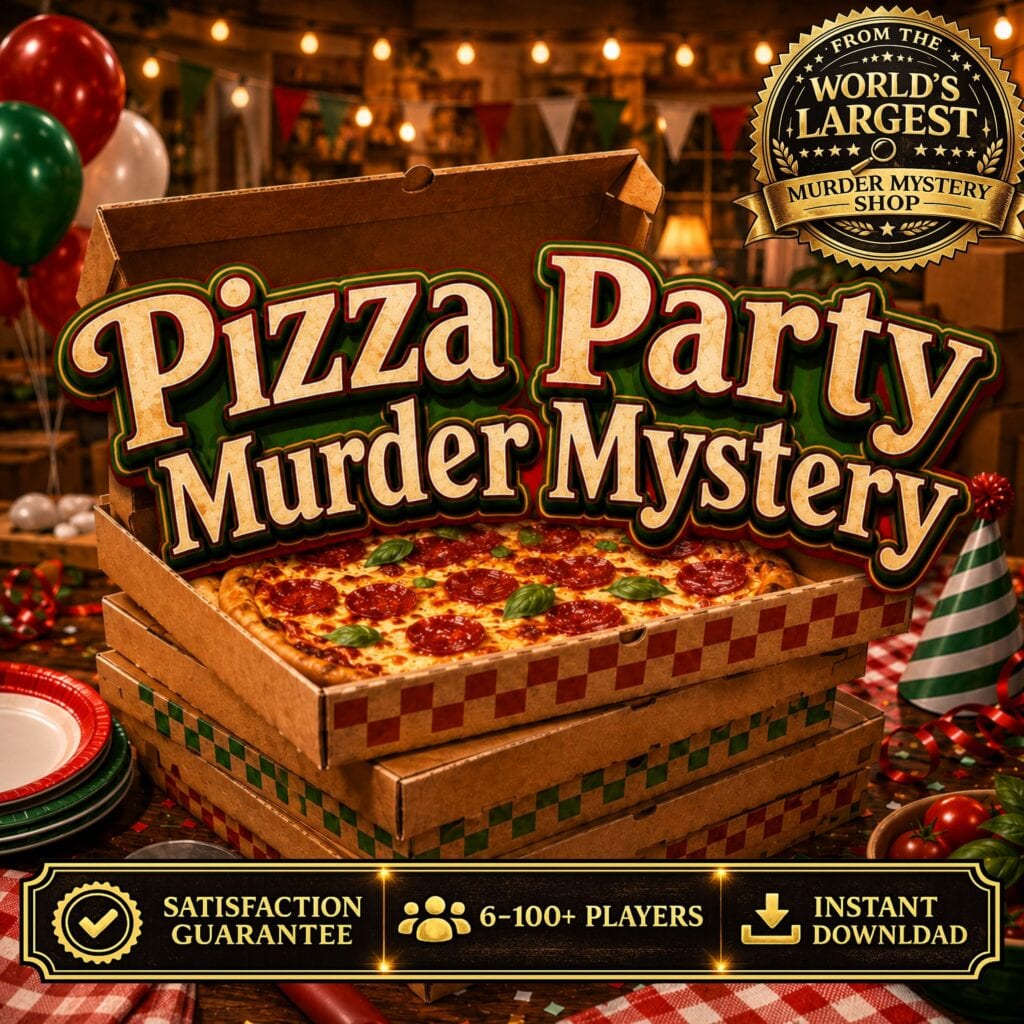 Pizza Party Murder Mystery | Printable Pizza Party Game, Detective Mystery Party Game, Family Pizza Night Game & Interactive Mystery Experience