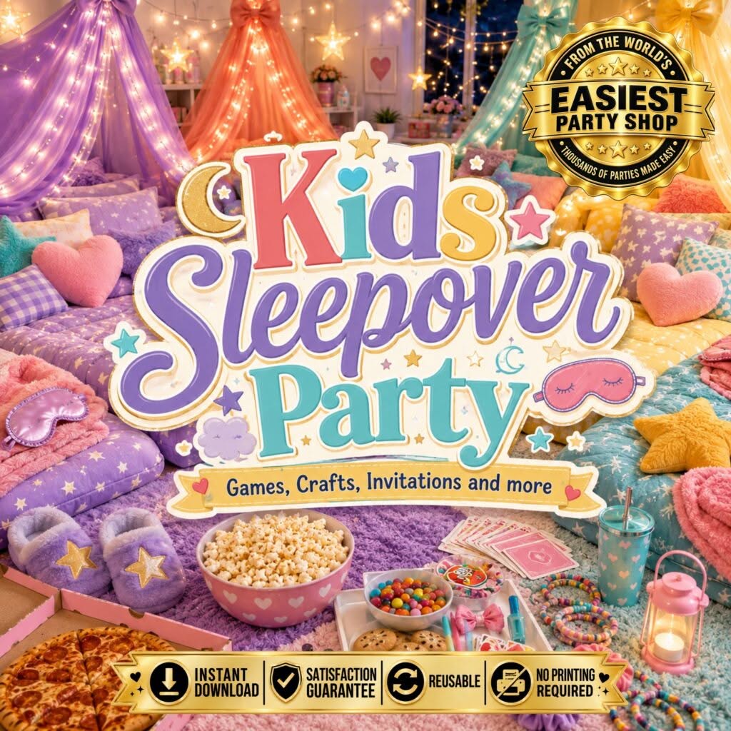 Printable Sleepover Activities, Crafts and Games for Kids and Tweens