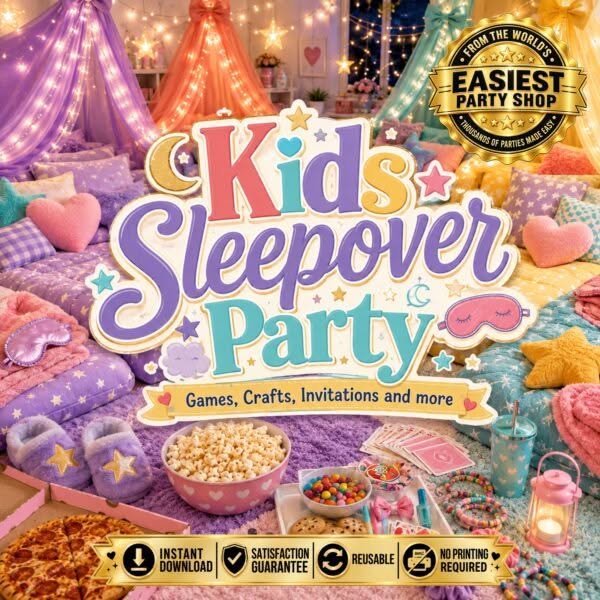 Printable Sleepover Activities, Crafts and Games for Kids and Tweens