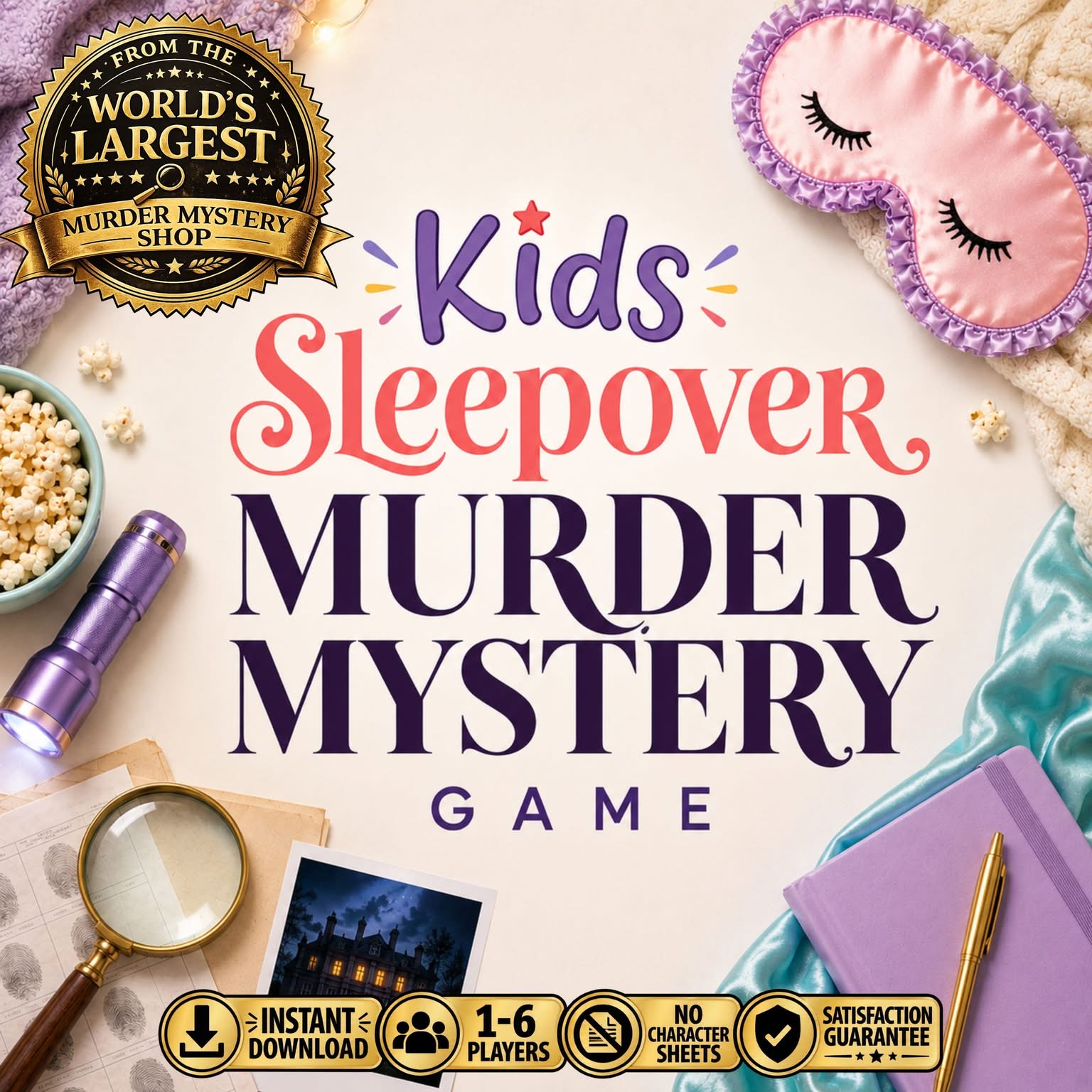Sleepover Murder Mystery Game for Kids