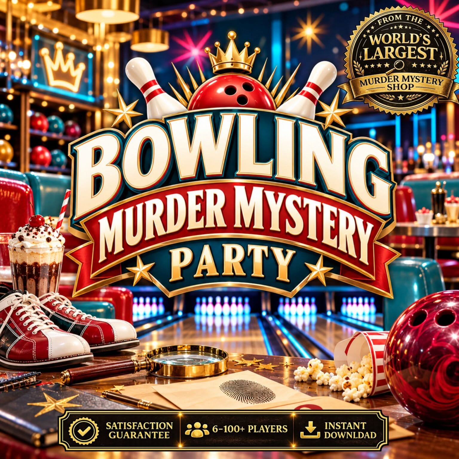 Retro Bowling Birthday Party Kit | Kingpin Classic