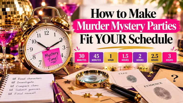 How Long Is a Murder Mystery Party? 30 Min to 3 Hours